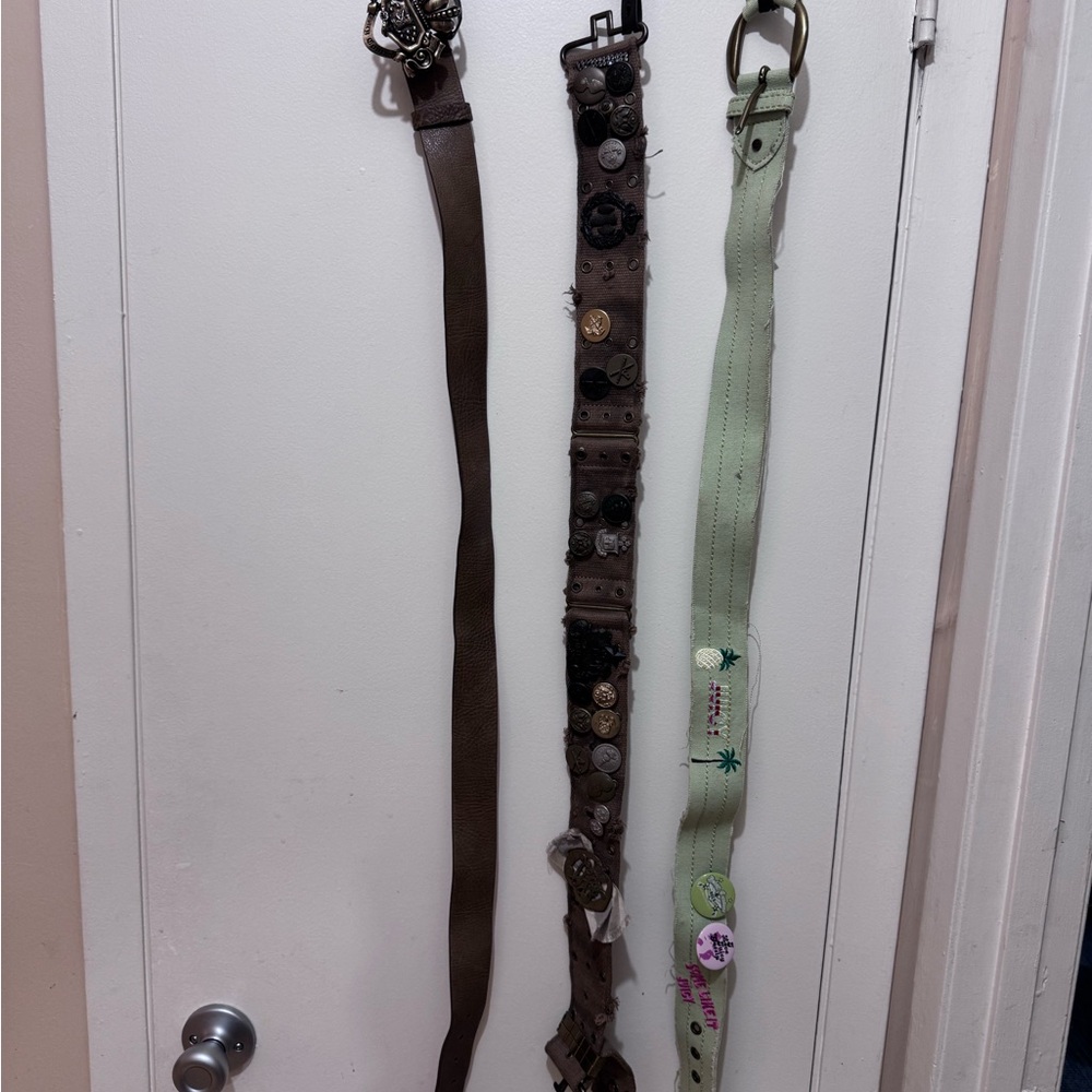 Juicy Couture Brown and Green Belts